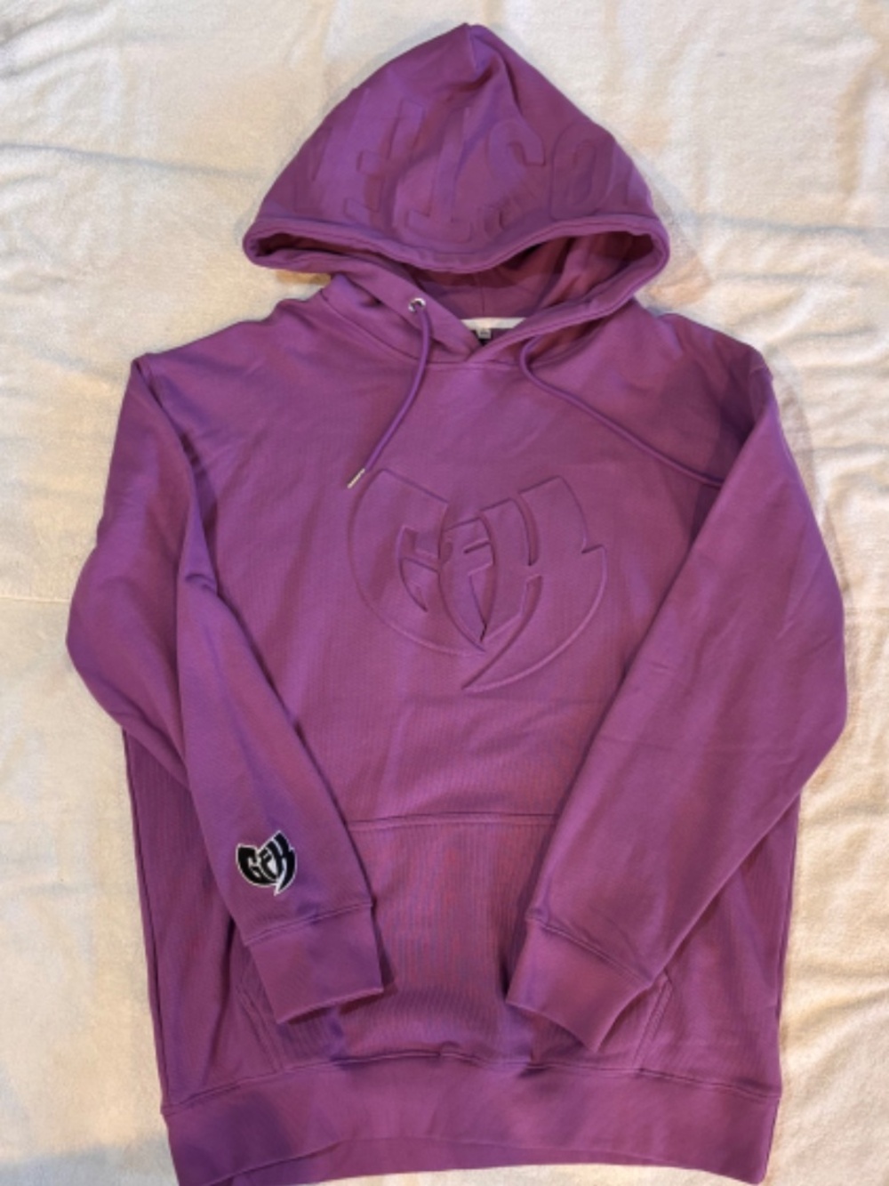 ghost face killah purple embossed hoodie xxl